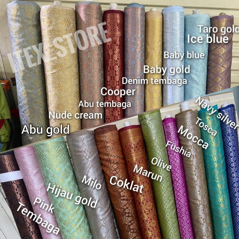 NEW COD/ LAGI PROMO//  KAIN SONGKET. /SONGKET /SONGKET METERAN. /SONGKET MELAYU /SONGKET PALEMBANG. 