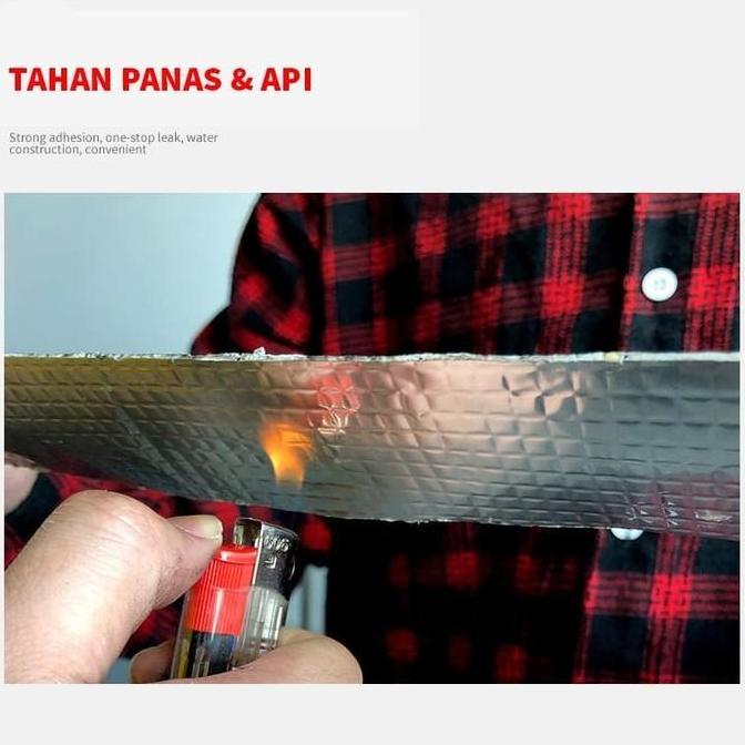 Lancarjaya- Lakban Anti Bocor Alumunium Foil Tape Tahan Panas Ukuran Lebar Xl 20Cm