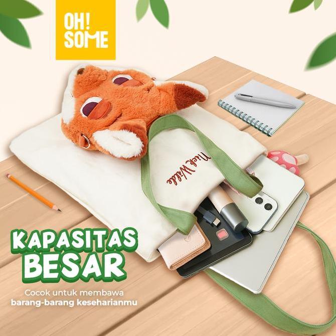 Alyee- Ohsome X Disney- Egradable Disney Zootopia Series Judy 2In1 Bag Tote Bag/Sling Bag Tas Multif