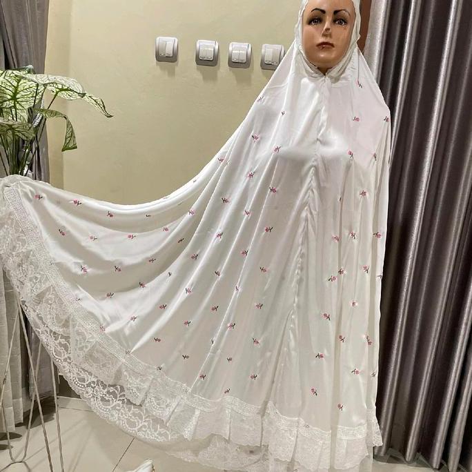 DY2 - Mukena bunga kecil/ mukena bunga putih/ mukena bunga hitam