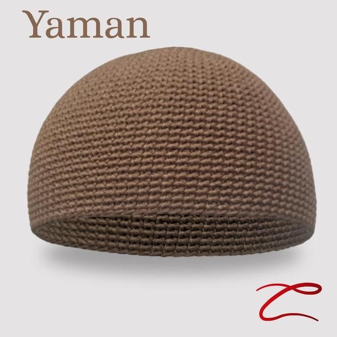 DS366 - Zeta Peci Rajut Yaman Polos Warna Hitam Dewasa Nyaman Tebal Kopiah Muslim Songkok Haji Topi 
