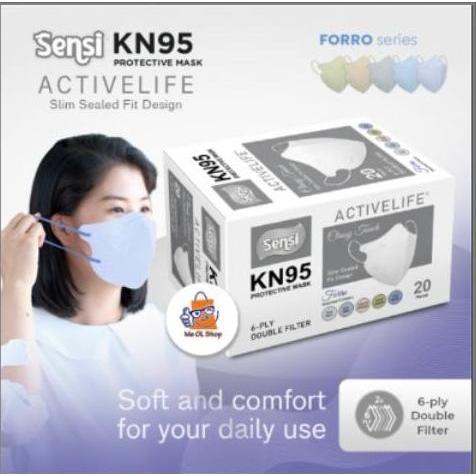 Lansungkirim- Masker Sensi Kn95 Active Life 6Ply Mixed Warna Sensi Kn95 Mixed Color