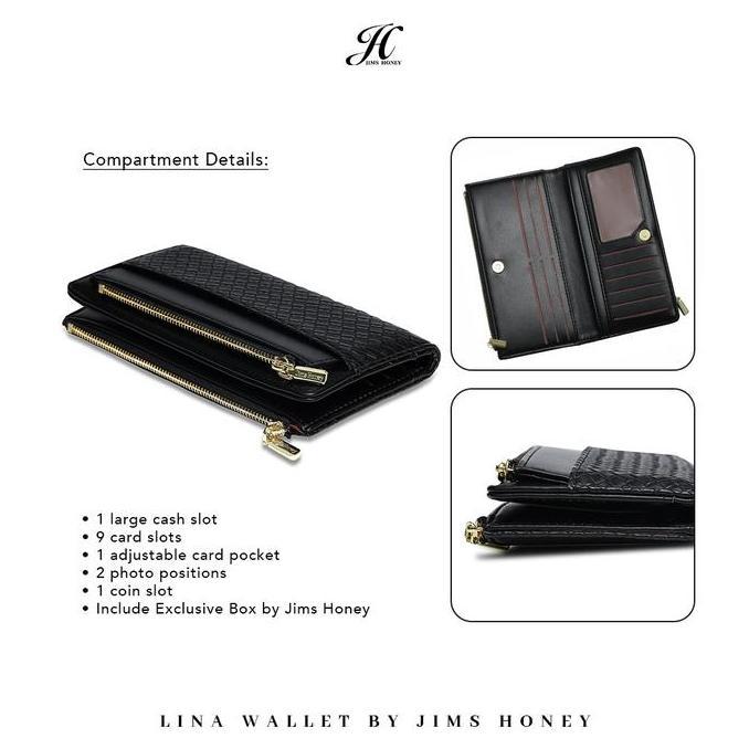 Alyee- Jims Honey Dompet Panjang Wanita Lina Wallet Dompet Tipis Kartu Uang Women