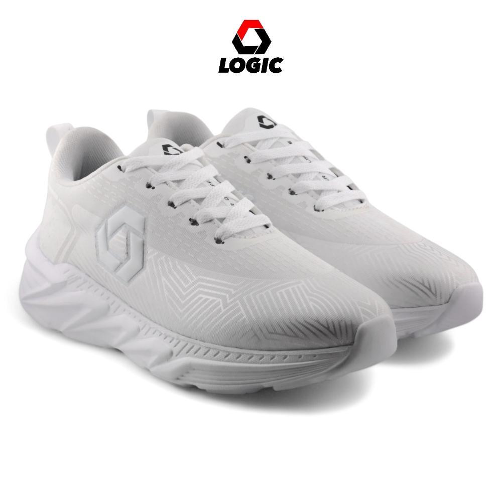 ORIGINAL Logic - Sepatu Pria Running Olahraga Sepatu Joging Lari | Power Of Lifetime White