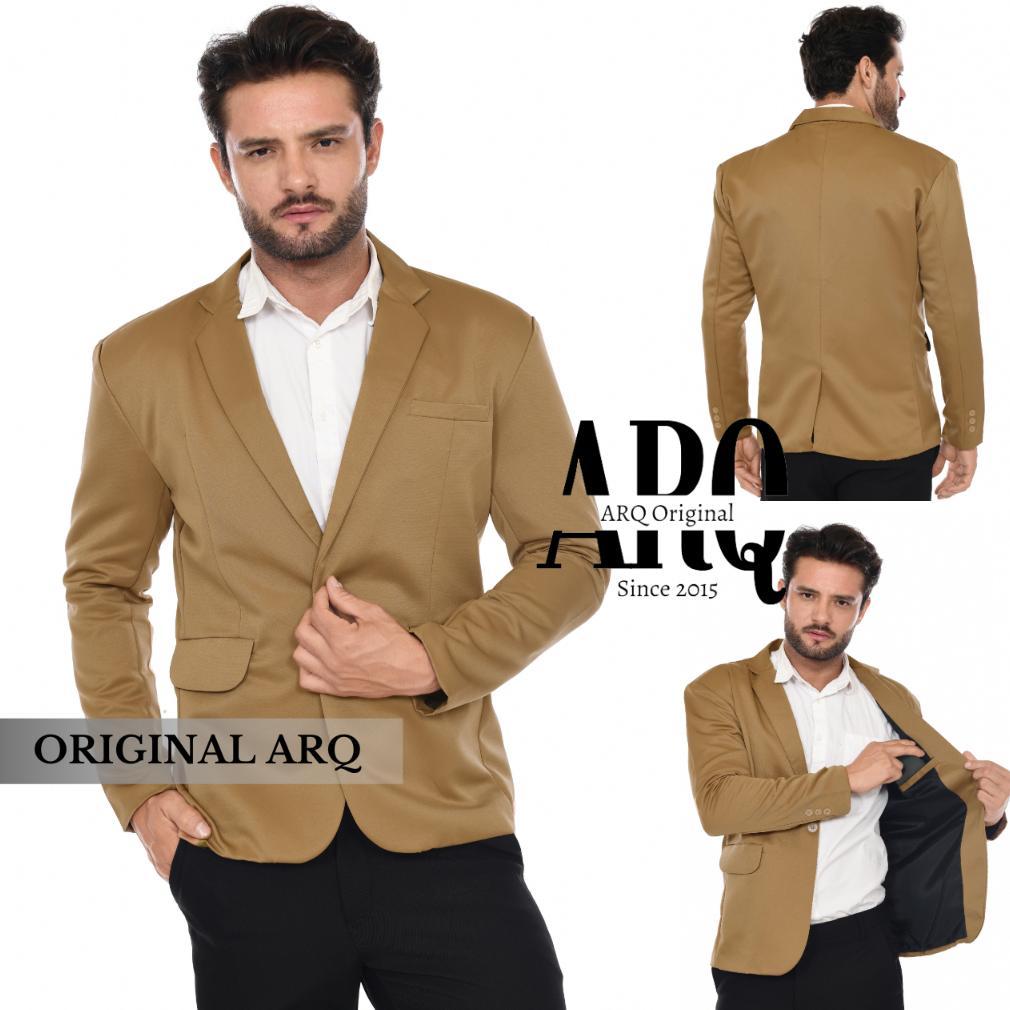 Super Deal Jas Blazer Pria Slimfit Jas Blazer Pria Warna Mocca Jas Nikahan Jas Blazer Coklat Tua