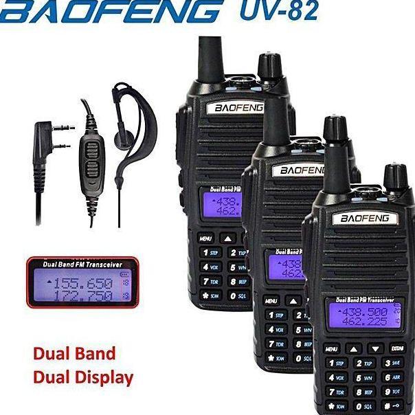 Terlaris Paket Murah 3 Uv82 Uv-82 Ht Walkie Talkie Uv82 Uv-82 Uv82 Uv-82 5Km