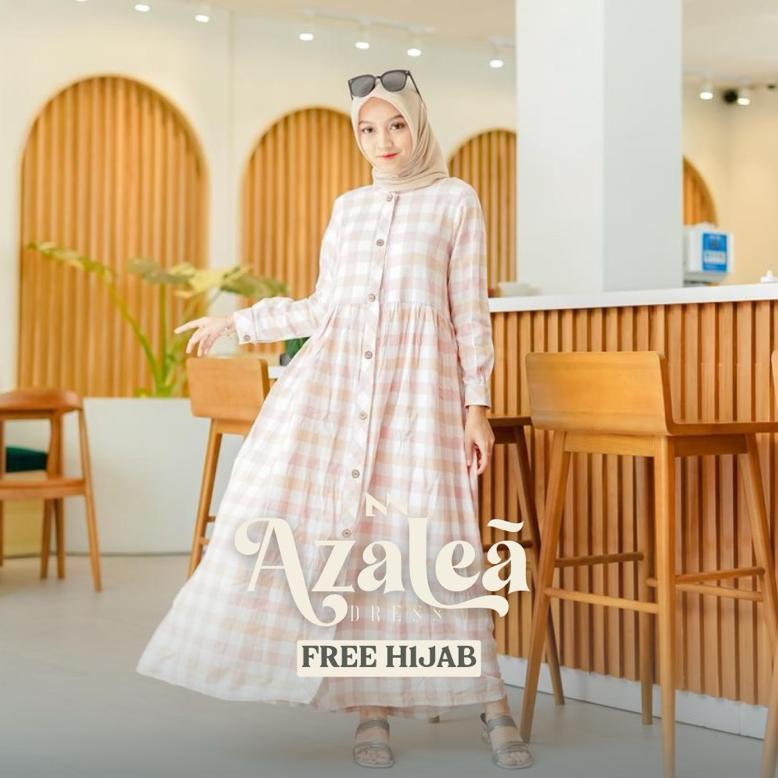[myza] FREE HIJAB AZALEA DRESS PREMIUM casual formal