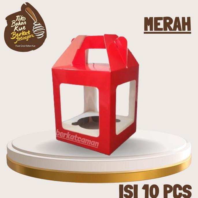 BOX CUPCAKE 1 IVORY ISI 10 PCS / DUS CUPCAKE / BOX MUFFIN SATUAN
