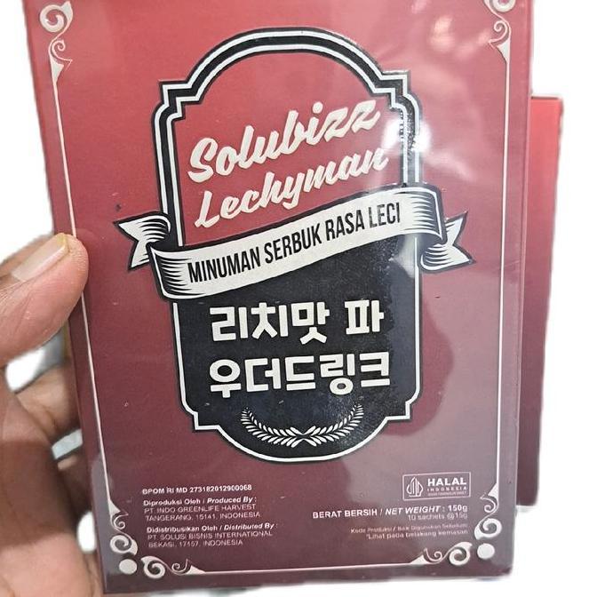 Lechyman Minuman serbuk rasa Leci manfaat sprt imogen M Bubuk harga 1 box