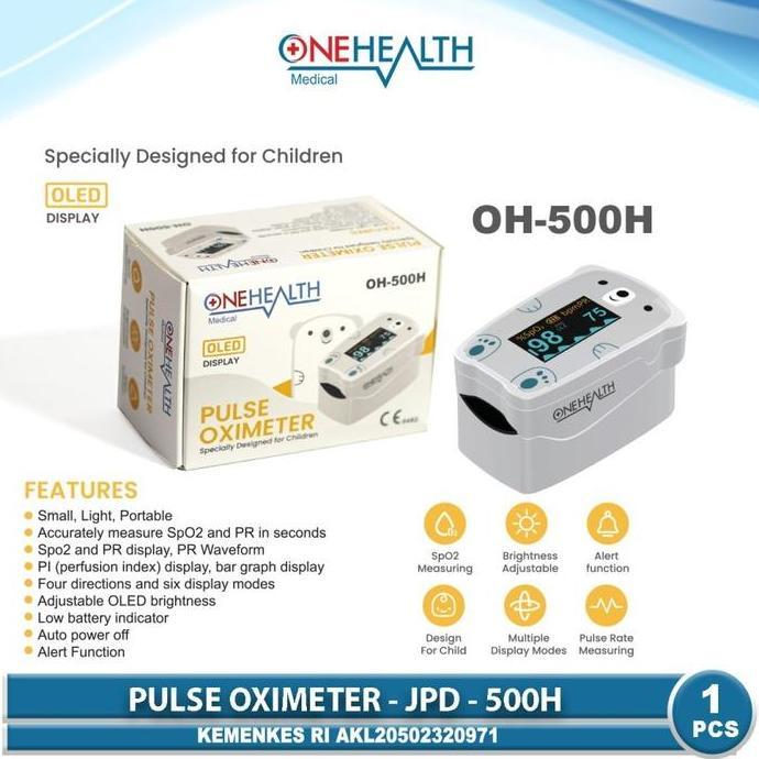 PULSE OXIMETER BAYI ANAK ONEHEALTH OH-500H SATURASI OKSIGEN FINGER OXYMETER