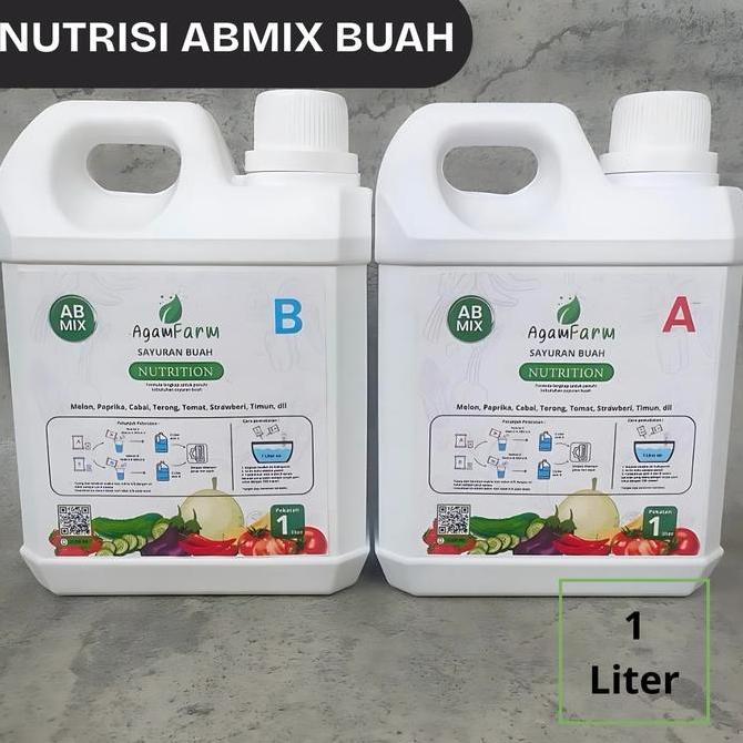 Nutrisi hidroponik Ab mix sayuran Buah Cair 1 Liter