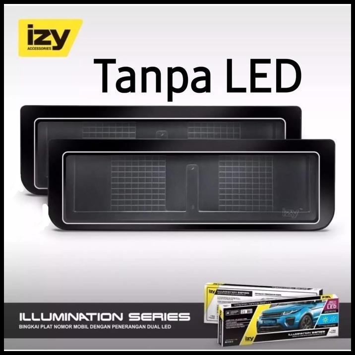 TERLARIS COVER TEMPAT DUDUKAN FRAME PLAT NOMOR MOBIL ACRYLIK TANPA LAMPU UKURAN 46CM X 14CM BAHAN PL