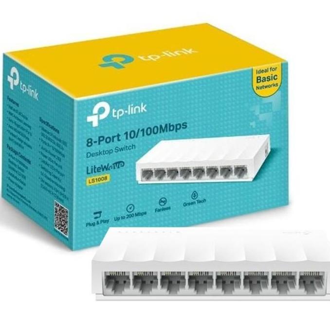 TERBARU - SWITHUB TP LINK 8 PORT 50/100MBPS HUB TP LINK LS1008S