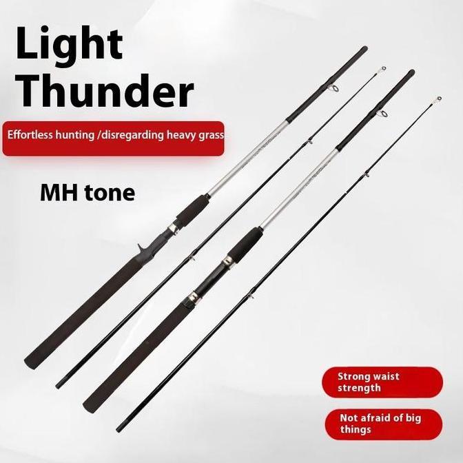 Joran Pancing MH Power Carbon | Rod Spinning/Casting Jigging 50KG Drag | Tahan Karat, Bendera Antika