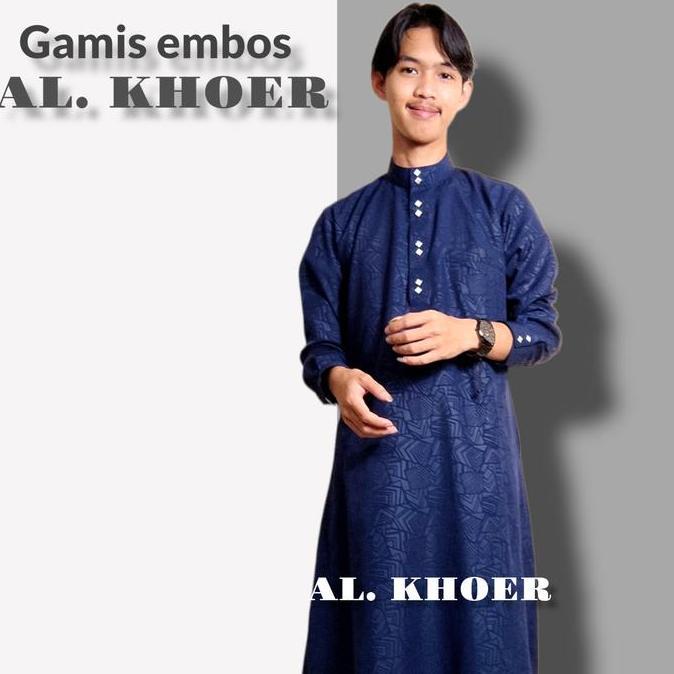 Terlaris Alkhoer Jubah Madinah Gamis Bahan Embos Kancing Kotak Impor Jubah Pria Dewasa Termurah 2023