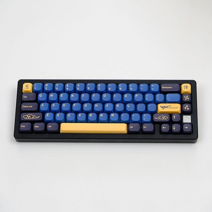 GMK KOA Red/Blue Samurai PBT Keycaps