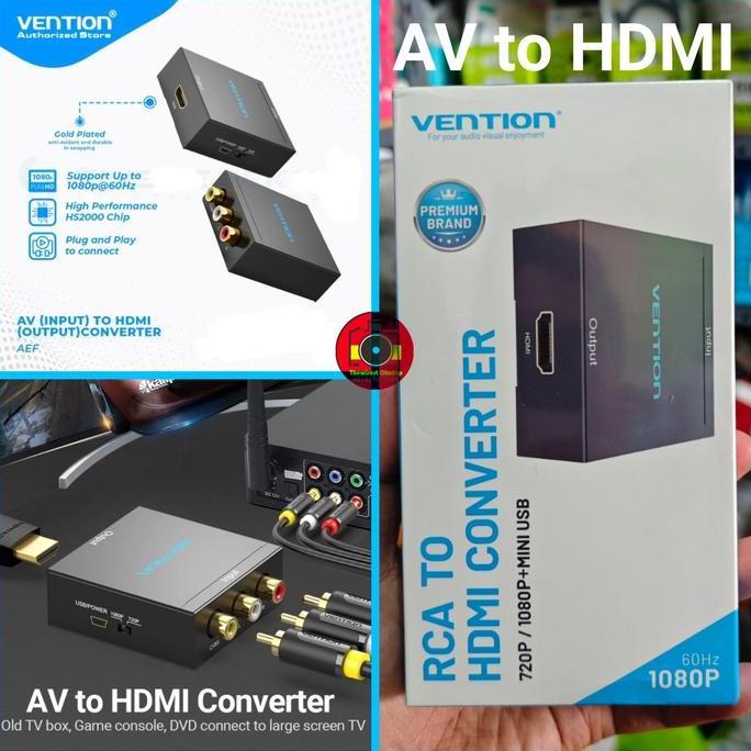 NEW VENTION AV to HDMI AEF atau HDMI to AV AEE Adapter AV2HDMI HDMI2AV