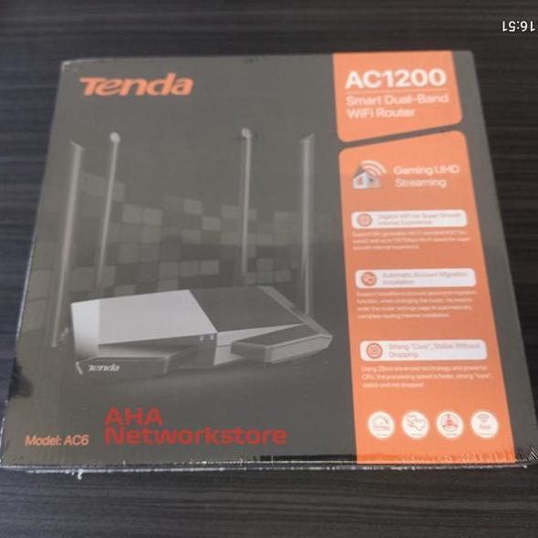TERBARU - AC6 Tenda AC6 Smart Dualband WiFi Router AC1200 TENDA AC6