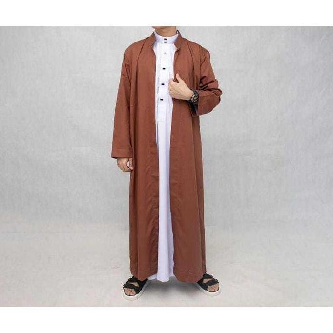 Premium Jubah Luaran Habib / Jubah Belah Outwear Gamis Pria / Jubah Luar Gamis Busana Muslim Habaib 