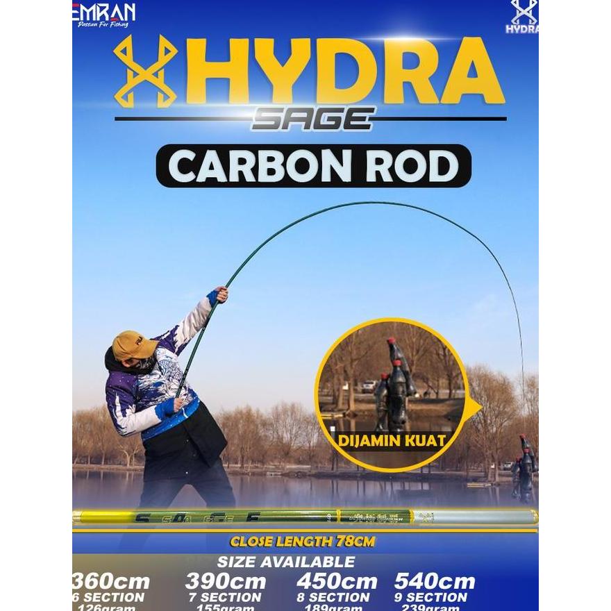 Joran Pancing Tegek Hydra Sage Carbon COD (TERBAIK) (TERBARU) (TERMURAH)