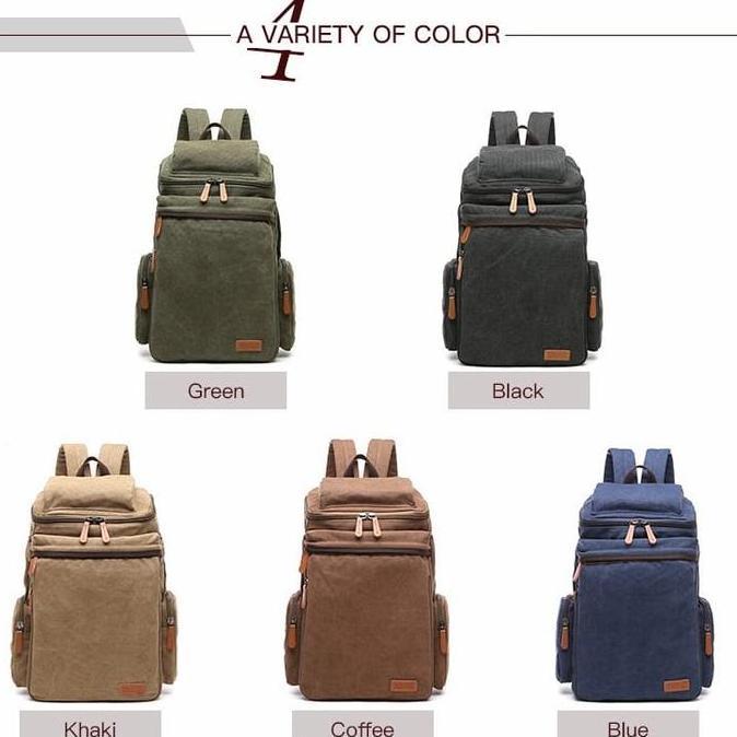 TAS RANSEL TAS PUNGGUNG KANVAS PRIA TAS KANTOR TAS KANVAS LEGUMS IMPOR