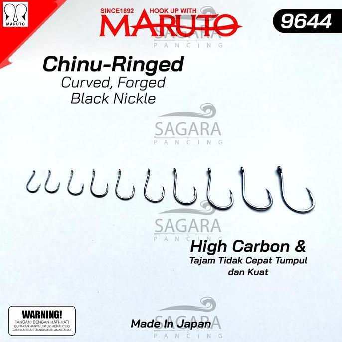 Hook Maruto Chinu Ring 9644 Made In Japan Tajam dan Kuat Kail Galatama Kail Pancing Dasaran (TERBAIK