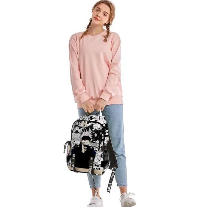DF367 >> Tas Ransel Anime Jujutsu Kaisen Ransel Anak Sekolah Unisex BONUS MyBottle/RaiNcover Size Be
