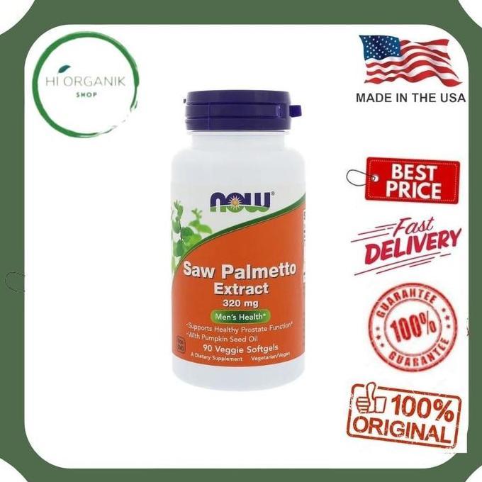 Now Foods Saw Palmetto Extract 320 mg 90 Vcaps/Vitamin Pria Prostat
