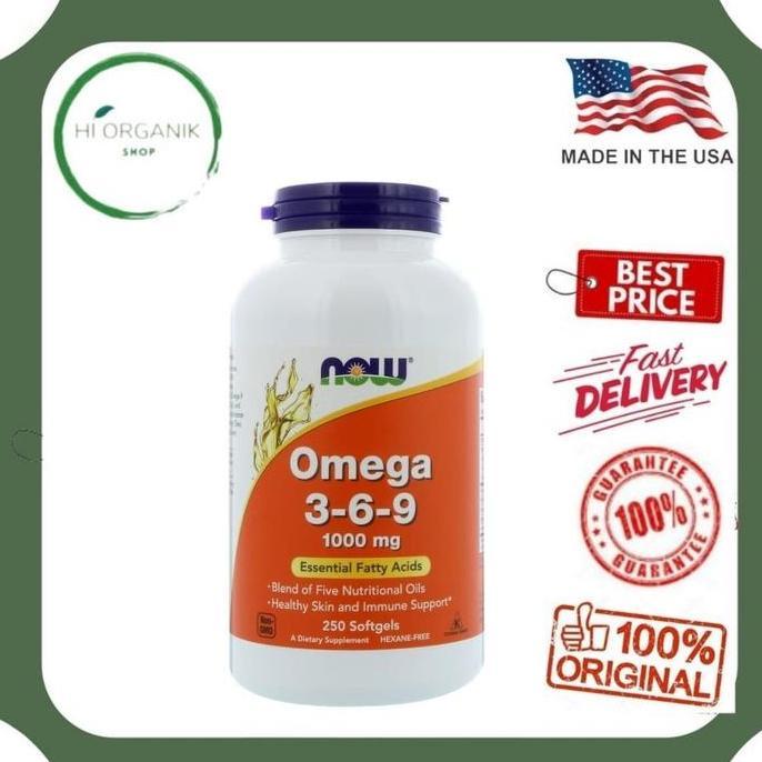 Now Foods Omega 369 1000 Mg 250 Softgel Now Omega 3 6 9 / Omega 3-6-9