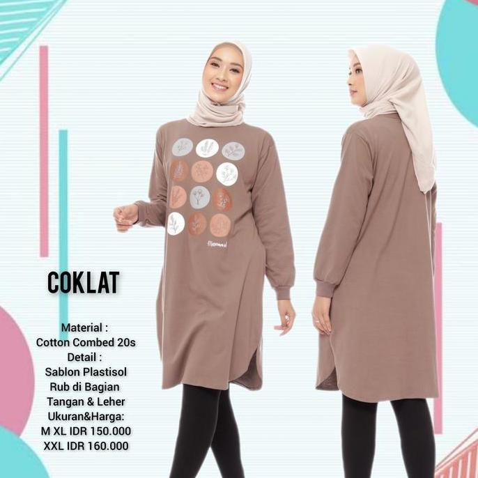 Tunik Calista / Mareema / Tunik Kaos Wanita Muslimah