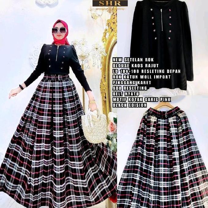 new ready Setelan rok Katun Import Ory SHR