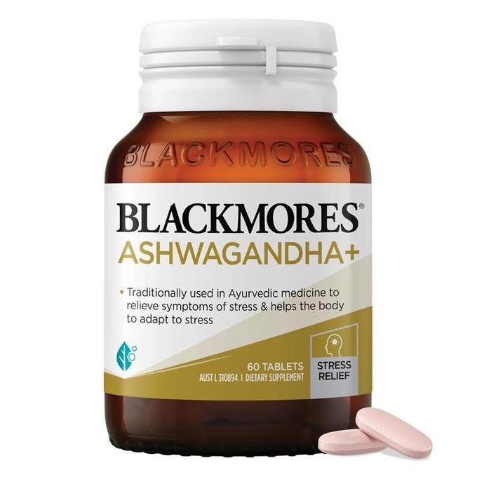 Blackmores Ashwagandha+ Stress Relieve Support Vitamin B 60 Tablets