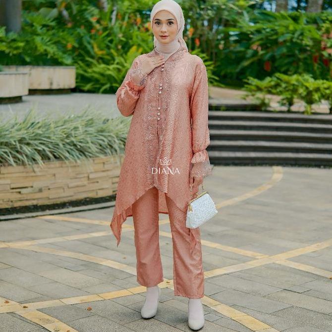 Diana Batik Aura Series Tunik Kebaya Viscose | Tunik Raya | Baju Kurung | Tunik Lebaran