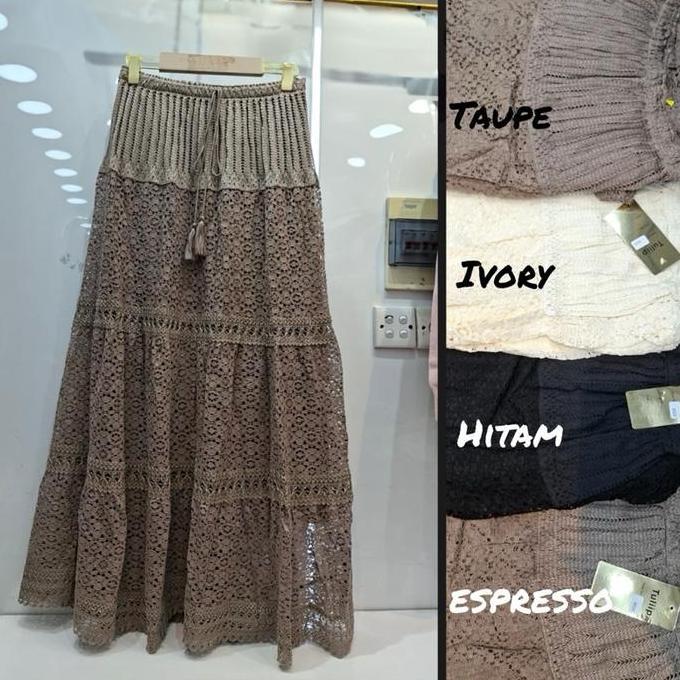 Rok Brokat Renda - Rok Import Wanita - Rok Brokat Premium - Premium Brokat Skirt