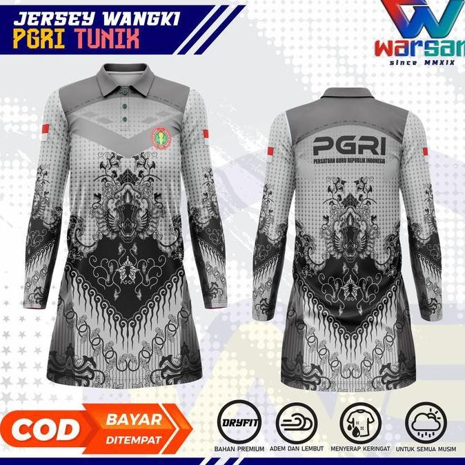 TUNIK PGRI / JERSEY PGRI WANITA / BAJU OLAHRAGA PGRI / DRESS PGRI/POLO PGRI