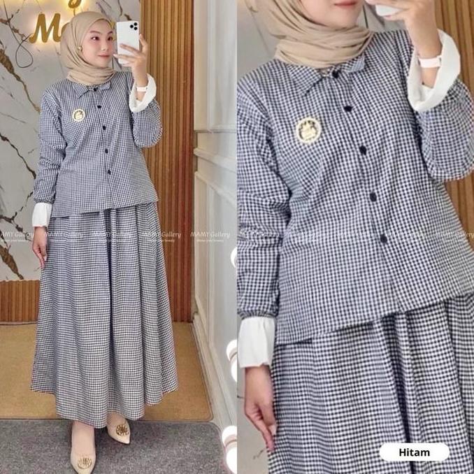 Baju Setelan Rok Wanita Remaja Dewasa Katun