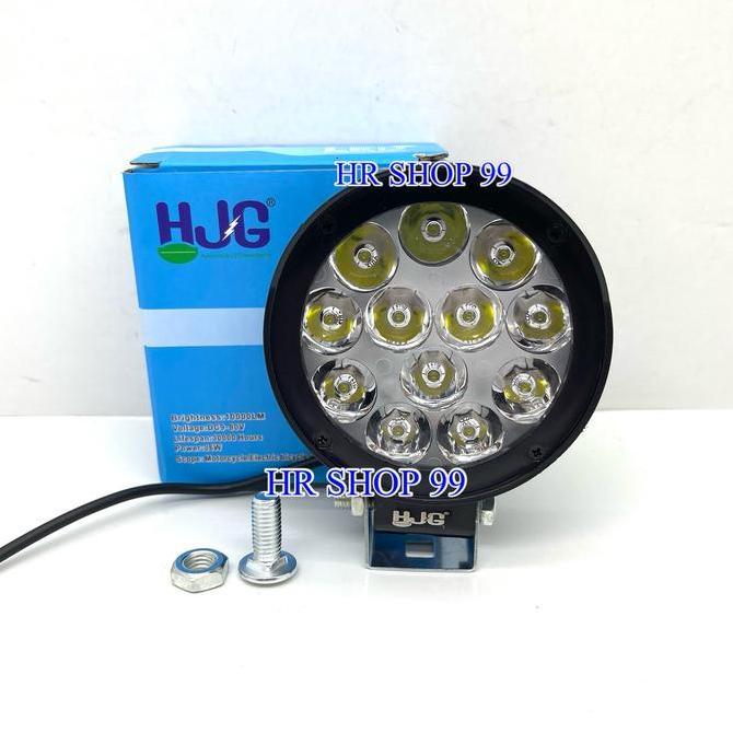 Promo Lampu Tembak Sorot Cree Topi 12 Mata Led Bulat 36 Watt HJG Diskon