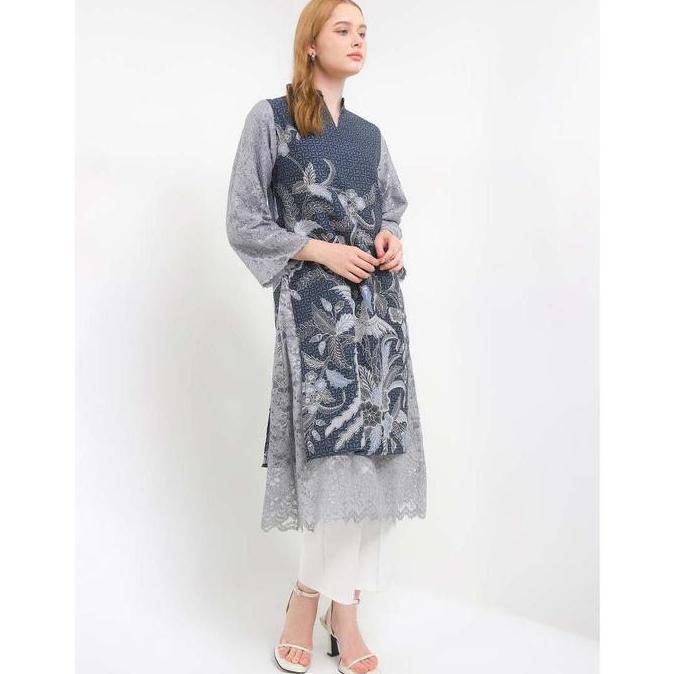 Rianty Batik Premium Wanita Atasan Tunik Hijab Muslim Hijab Ramadhan Lebaran Jenna Jenio