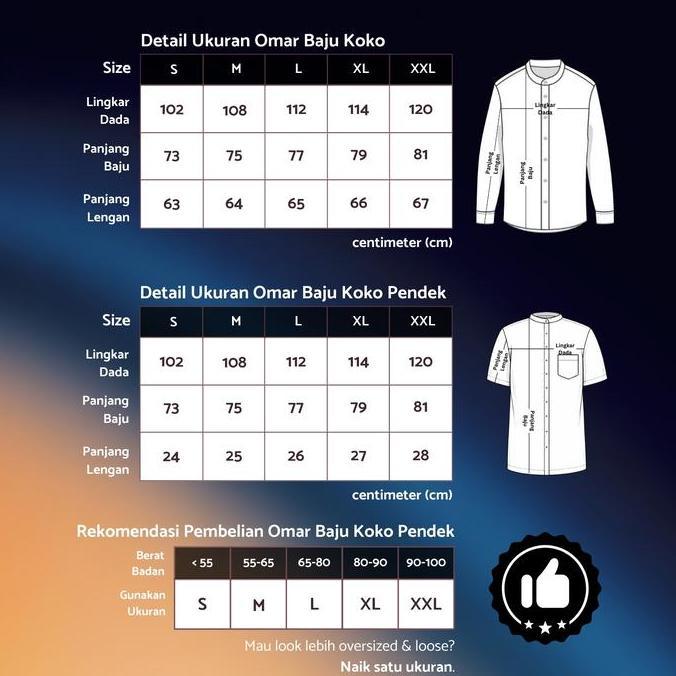 Cartiera Omar Baju Koko Pria Kemeja Lengan Panjang Baju Muslim Premium Regular Fit HM