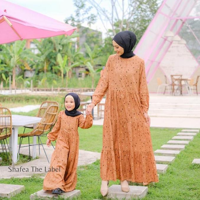 Homey Dress Shafea Ibu dan Anak Gamis Couple Ibu dan Anak Perempuan Bahan Katun Rayon Premium Dress 