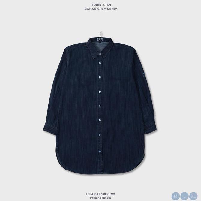 Anyo AT64 Atasan Tunik Wanita Bahan Denim