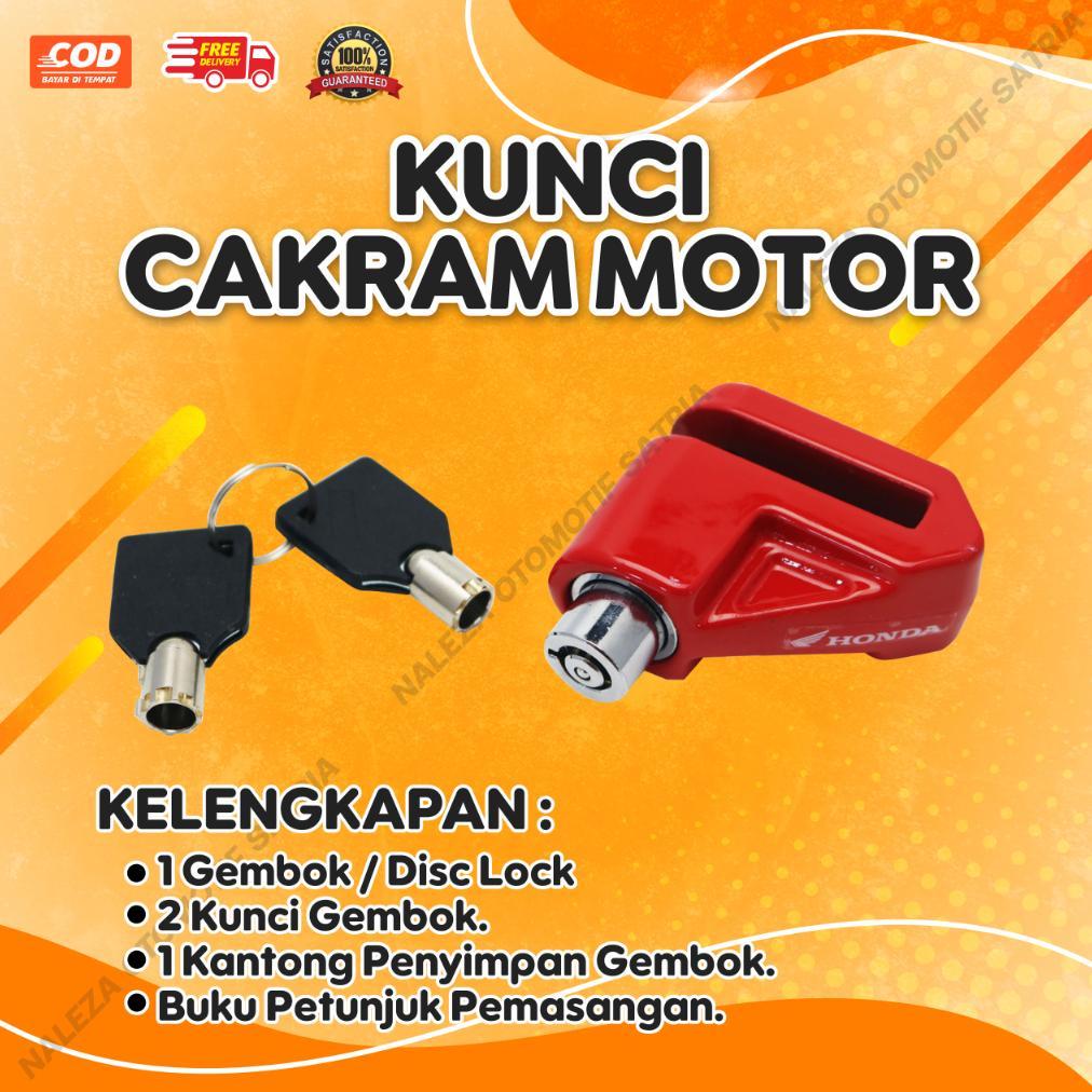 Kunci Gembok Cakram Motor Anti Maling Universal Untuk Semua Jenis Motor - Gembok Cakram Motor Anti M