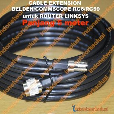 DI71 - KABEL EKSTENSIEN EXTENSION CABLE DARI LINKSYS ROUTER KE ANTENA GRID YAGI OMNI (5m)