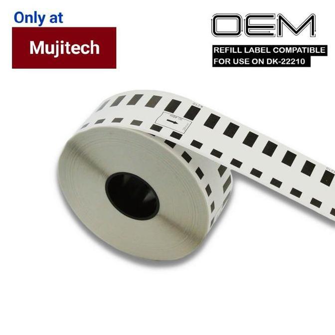 DF106 >> OEM LABEL DK-22210 REFILL SIZE 29mmx30m untuk BROTHER PRINTER