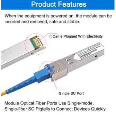 DF184 - SFP Fiber Optic Tranceiver SC 1.25Gbps 1310nm/1550nm single mode SFP FO 1.25G SC 3KM 10KM 20
