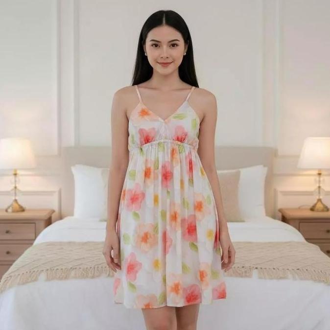 VAV FASHION - SAMIRA MINI DRESS PENDEK WANITA DASTER TANPA LENGAN -NP