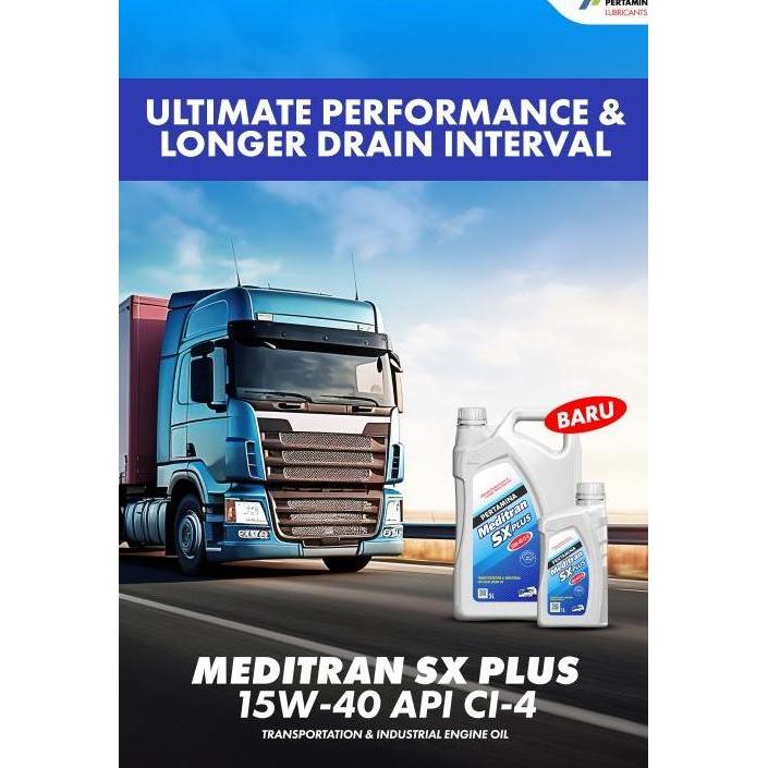 PERTAMINA - MEDITRAN SX PLUS - SAE 15W-40 - API CI - 4 -  5 LITER