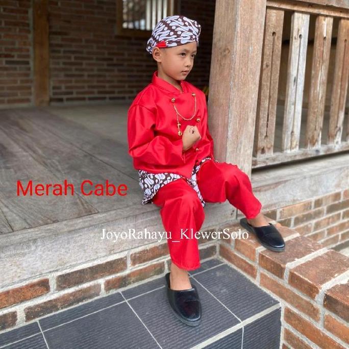 Murah Beskap Basofi Anak Laki Laki Gratis Rantai Beskap Sembong Motif Lereng Parang || Basofi Beskap