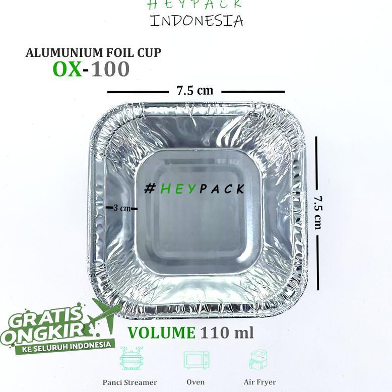 NEW Alumunium Foil Tray Cup OX100 Bolu Mini Macaroni Schotel Klapertart Brownies Spaghetti Brulee