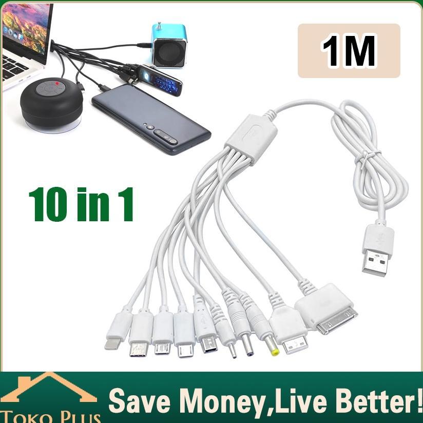 BEST DEALS 10 IN 1 KABEL DATA CUMI USB / KABEL CHARGER CUMI MULTIFUNGSI USB 10IN1 1METER